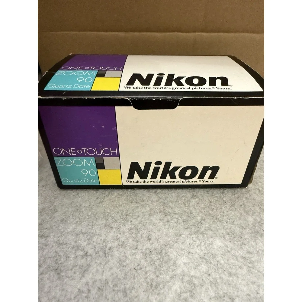 Nikon One Touch Zoom 90 AF Quartz Date 35MM Tested Film Camera In Original Box